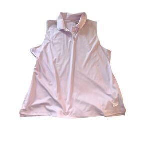 Nike Dri-FIT Women’s XL Sleeveless Polo Shirt Lavender Golf Tennis Standard Fit
